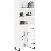 vidaXL Highboard Weiß 69,5x34x180 cm Holzwerkstoff