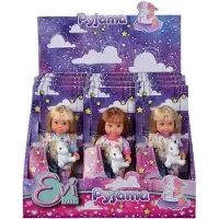Simba Toys Evi Love Pyjama, Mini-Puppe, Weiblich, 3 Jahr(e), 120 mm, 37 g, Gemischte Farben