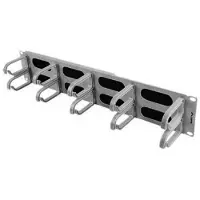 Lanberg AK-1204-S, Kabelmanagementtafel, Grau, Metall, Kunststoff, 2U, 48,3 cm (19 Zoll), 482,6 mm