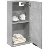 vidaXL Wand-Badschrank Betongrau 32x20x67 cm