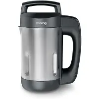 ADEVA H.Koenig Beheizbarer Suppenmixer 1.1L MXC20 Inox Schwarz, Professionelles Multifunktionsgerät, Mixfunktion, 2 Kochprogramme, 850W