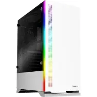 Zalman S5 WHITE, Midi Tower, PC, Weiß, ATX, micro ATX, Mini-ITX, Kunststoff, Stahl, Gehärtetes Glas, Blau, Grün, Rot