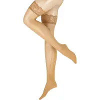 Falke Damen Halterlose Strümpfe Matt Deluxe 20 DEN - natur - US 10,5|US 11