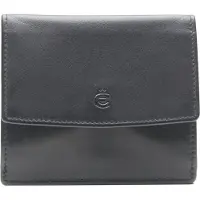 Esquire Leder Geldbörse Wiener Schachtel Logo Wiener Wallet Black schwarz