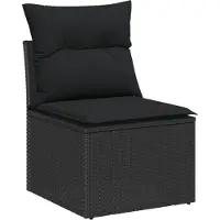 vidaXL Gartensofa-set 7 Stk. Beige Poly-Rattan