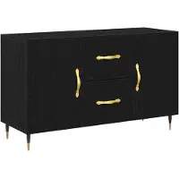 vidaXL Sideboard Schwarz Eichen-Optik 100 x 36 x 60 cm Holzwerkstoff