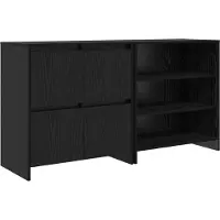 vidaXL Sideboard 2 stk. Schwarz Eichen-Optik 70 x 41 x 75 cm