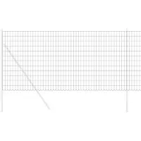vidaXL Eurozaun Grau 1 x 25 m PVC-beschichtetes Eisen