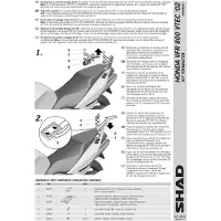 Shad Topcaseträger Big H0VF82ST für Honda VFR 800 2002-2013 Unisexohne Farbe050 - Motorradzubehör - Motorradgepäck