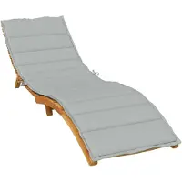 vidaXL Sonnenliegen-Auflage Melange Hellgrau 200x60x4 cm Stoff