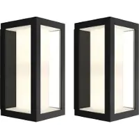 Philips Hue Impress Wandleuchte White & Color Schwarz Schmal Doppelpack