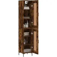 vidaXL Highboard Räuchereiche 34,5x34x180 cm Holzwerkstoff