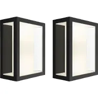 Philips Hue Impress Wandleuchte White & Color Schwarz Breit Doppelpack