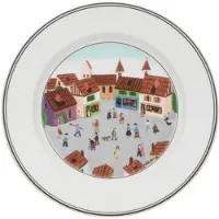 Villeroy & Boch Speiseteller "Speiseteller Dorf Design Naif ø 27 cm bunt"