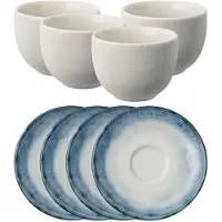 Arthur Krupp Tassen & Untertassen Porzellan Shade Sea (4-teilig)