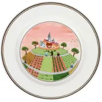 Villeroy & Boch Brotteller "Brotteller Dörfchen Design Naif ø 17 cm bunt"