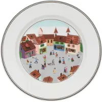 Villeroy & Boch Frühstücksteller "Frühstücksteller Dorf Design Naif ø 21 cm bunt"