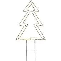 Lumineo LED Gartenstecker Weihnachtsbaum Outdoor 40cm Metall Schwarz Warmweiß