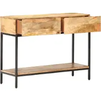 vidaXL Konsolentisch 100x35x76 cm Mango Massivholz