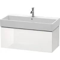 Duravit Waschtischunterbau L-CUBE 394x984x459mm flannel grey hochglanz
