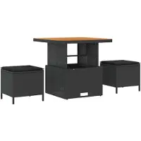 vidaXL Gartensofa-set 12 stk. 12-Sitzanzahl Schwarz