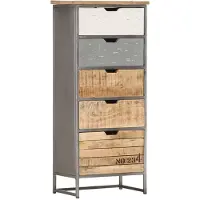 vidaXL Beistellschrank mit Schubladen 45x30x105 cm Mango Massivholz