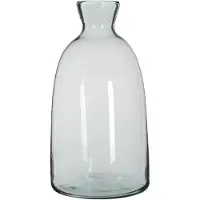 Mica Decorations Florine Flaschenvase - H44 x Ø22 cm - Recyceltes Glas - Transparent