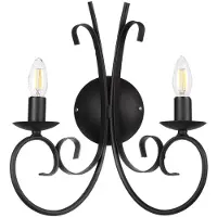 ONLI 4885/AP2N Wandleuchte Pompei 2 Lichter schwarz