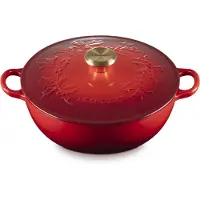 Le Creuset Kochtopf Deckel LA MARMITE HOLLY Kirschrot