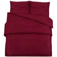 vidaXL Bettwäsche-Set Bordeauxrot 135x200 cm Leichte Mikrofaser