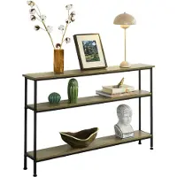 SoBuy Beistelltisch mit 3 Ablagen - Max. 50 kg - 120 x 20 x77 cm - Modern