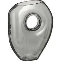 Mica Decorations Jay Vase - L18 x B8 x H23 cm - Glas - Grau