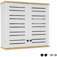 SoBuy BZR42-W Wandschrank Badezimmerschrank Küchenschrank Medizinschrank Weiß