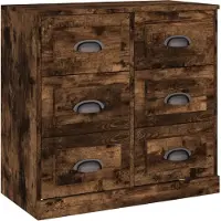 vidaXL Sideboard Räuchereiche 70x35,5x67,5 cm Holzwerkstoff