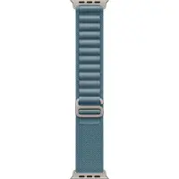 Apple Alpine Loop Armband für Watch | 44/45/46/49 mm - Größe M - Light Blue / Natural Titanium