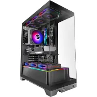 Mars Gaming MCPRISMA, Midi Tower, PC, Schwarz, ATX, micro ATX, Mini-ITX, Gehärtetes Glas, Gaming