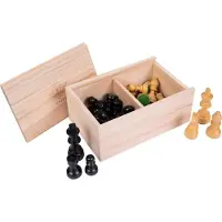 Longfield Engelhart Games -Schaakstukken no. 3 lood en vilt - Koning hoogte 87 mm (150125)