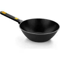 BRA Profesional A122331, Rund, Wok-/Bratpfanne, Schwarz, Teflon Classic, Aluminium, 4,2 l