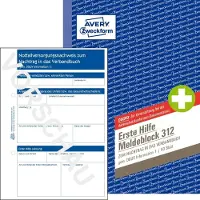 Avery Zweckform Erste Hilfe Meldeblock 312, DIN A5, 50 Blatt