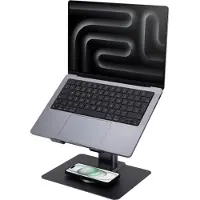 BlueBuilt Verstellbarer Laptopständer mit kabellosem Ladegerät 10 - 17 Zoll