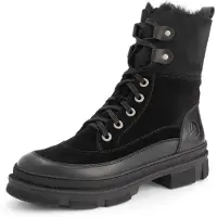 Travelin' Leder-Winterstiefel "Tremblant" in Schwarz - 39