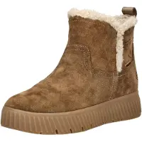 Tamaris Damen Leder Stiefelette Plüsch am Einstieg Pull-On 8-86422-45, Größe:39 EU, Farbe:Beige