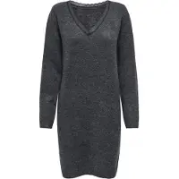 ONLY Strickkleid in Dark Grey Melange | Gr.: XS