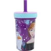 Stor Frozen Violet Becher mit Strohhalm 370 ml