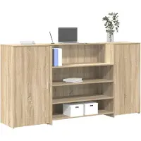 vidaXL Empfangstheke Sonoma-Eiche 200x50x103,5 cm Holzwerkstoff