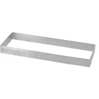 De Buyer rechteckiger rahmen perforiert 28x8cm h 2cm 1 stück