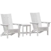 vidaXL Gartenstuhl 3 Stk. Weiß Polyethylen