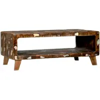 vidaXL Couchtisch 90 x 50 x 35 cm Massives upgecyceltes Holz
