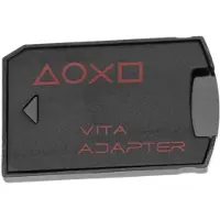 VHBW SD Kartenadapter kompatibel mit PlayStation Vita 2000, 1000 Spielekonsole - SD Speicherkarten Konverter Schwarz