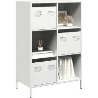 vidaXL Highboard Weiß 68x39x103,5 cm Stahl